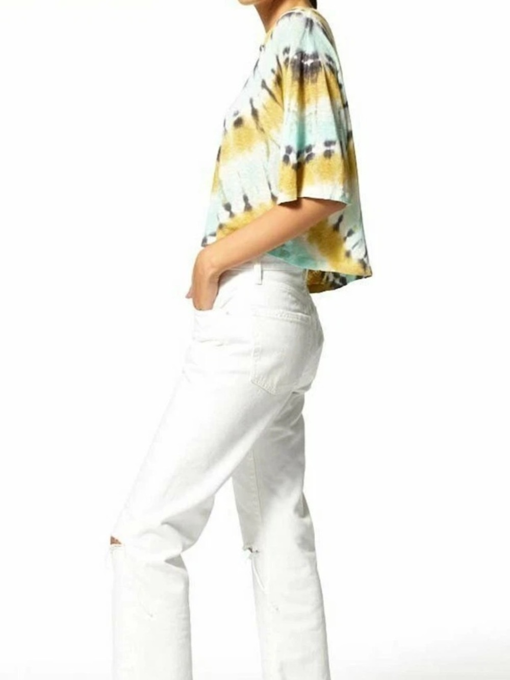 Young, Fabulous, and Broke Carla Cropped Tie Dye Tee - Picture 5 of 7